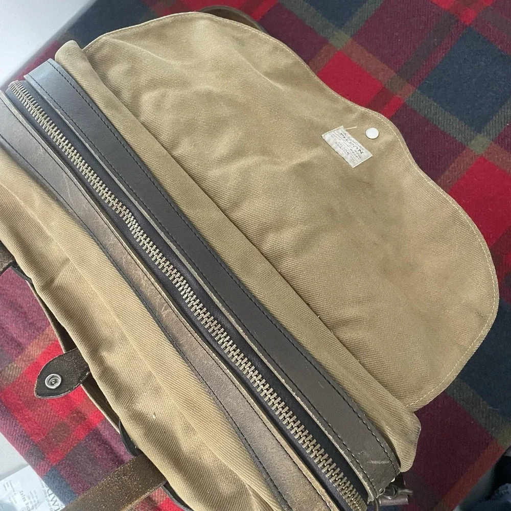 Filson 257 Rugged Twill Large Briefcase w/ Lock | Talon Era | Made In USA | Rare